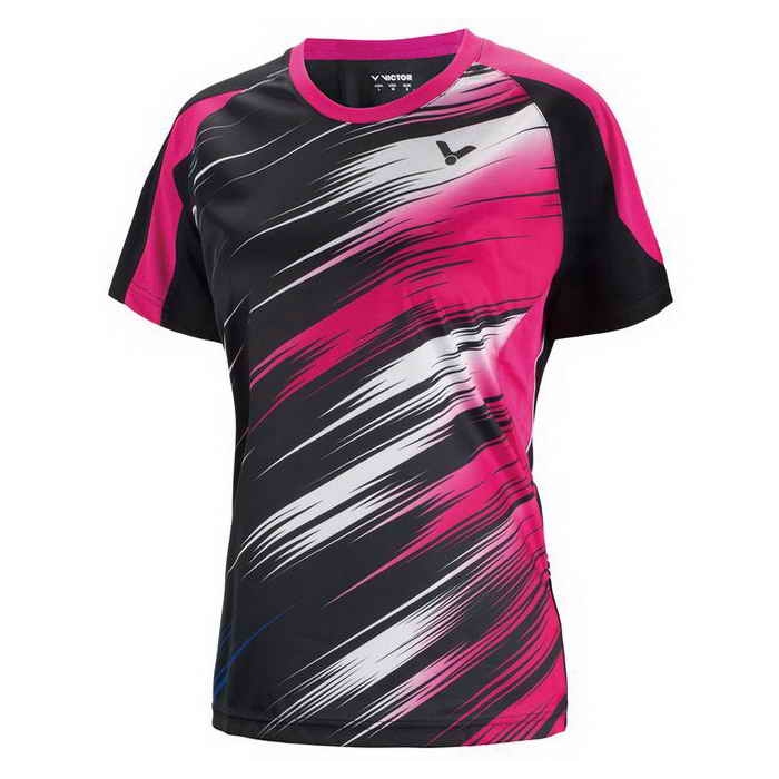 Victor-T-shirt-T-6602-Black/Pink-Lady-1