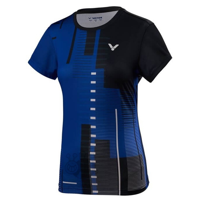 Victor-T-shirt-T-96000TD-Black/Blue-Lady-1